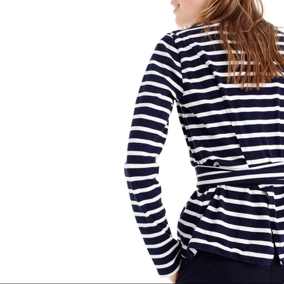 J. Crew Belted Cross Top w/Open Slit Back, NWT - Picture 2 of 7